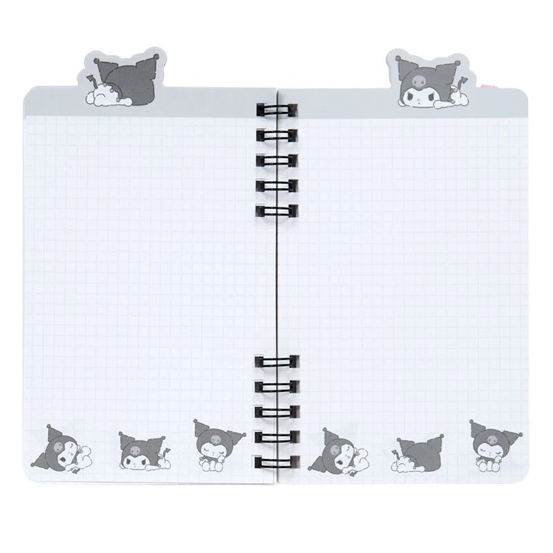 Kuromi Slim Double Spiral Notebook (Strike A Pose Series) Stationery Japan Original