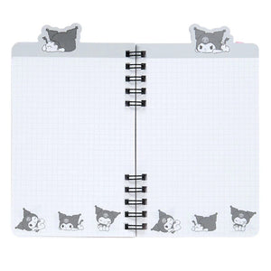 Kuromi Slim Double Spiral Notebook (Strike A Pose Series) Stationery Japan Original