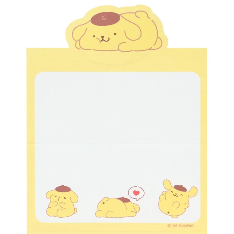Pompompurin Mini Notes Memo Pad (Strike A Pose Series) Stationery Japan Original