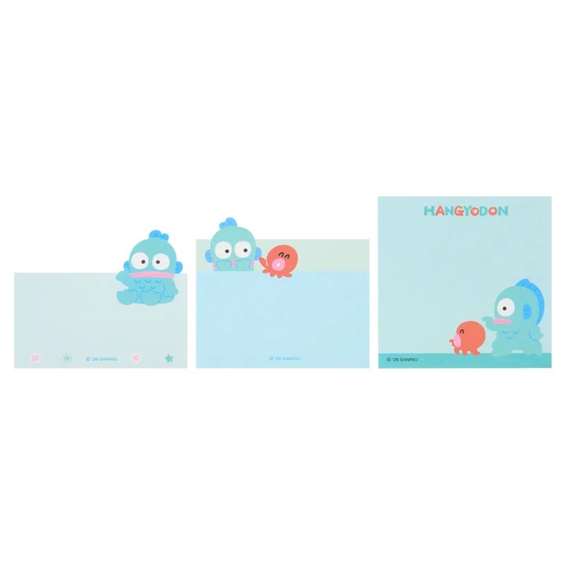 Hangyodon 3-Tier Mini Memo Pad (Expressions) Stationery Japan Original
