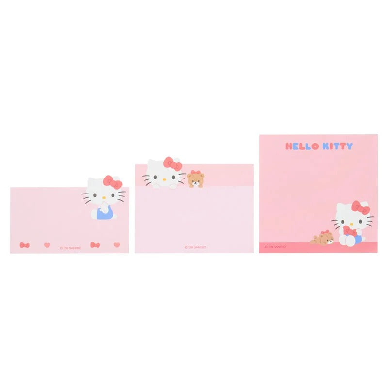 Hello Kitty 3-Tier Mini Memo Pad (Expressions) Stationery Japan Original