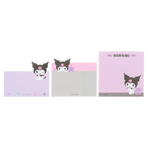 Kuromi 3-Tier Mini Memo Pad (Expressions) Stationery Japan Original