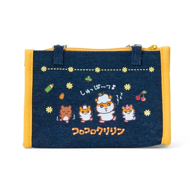 Corocorokuririn Mini Zipper Denim Pouch (Heisei Heart Series) Bags Japan Original