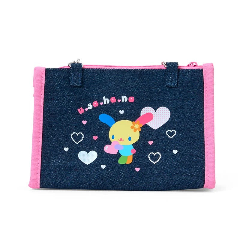 U*SA*HA*NA Mini Zipper Denim Pouch (Heisei Heart Series) Bags Japan Original