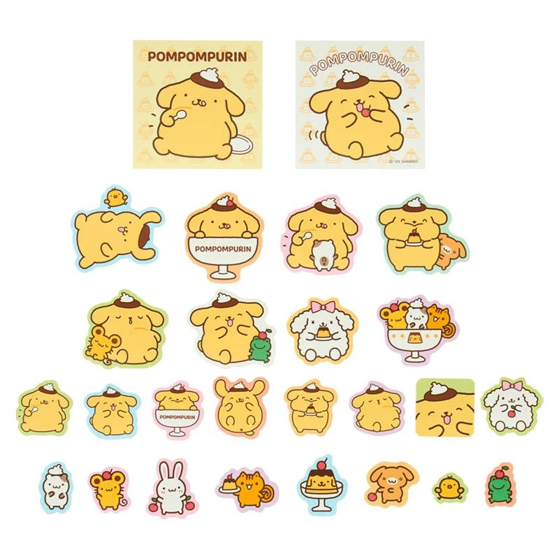 Pompompurin 26-pc Sticker Pack (30th Anniversary Series) Stationery Japan Original