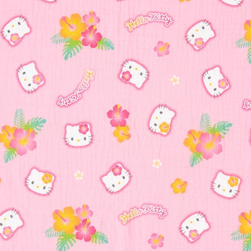 Hello Kitty Hibiscus Kitty Gauze Throw Blanket Home Goods Japan Original
