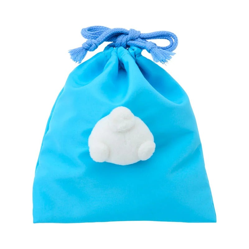 Cinnamoroll Face Plush Drawstring Travel Pouch Bags Japan Original