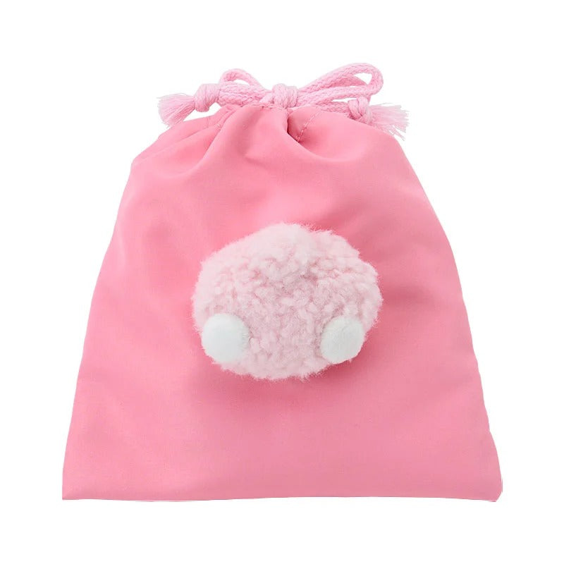 My Sweet Piano Face Plush Drawstring Travel Pouch Bags Japan Original