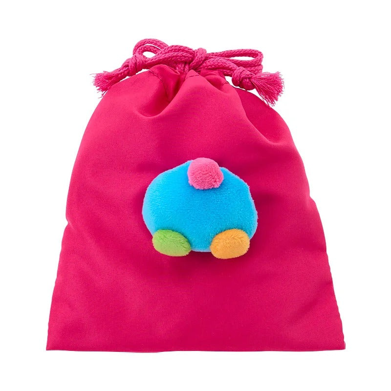 U*SA*HA*NA Face Plush Drawstring Travel Pouch Bags Japan Original