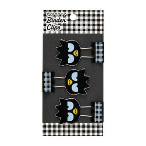Badtz-maru Gingham Binder Clips (Set of 3) Stationery Japan Original