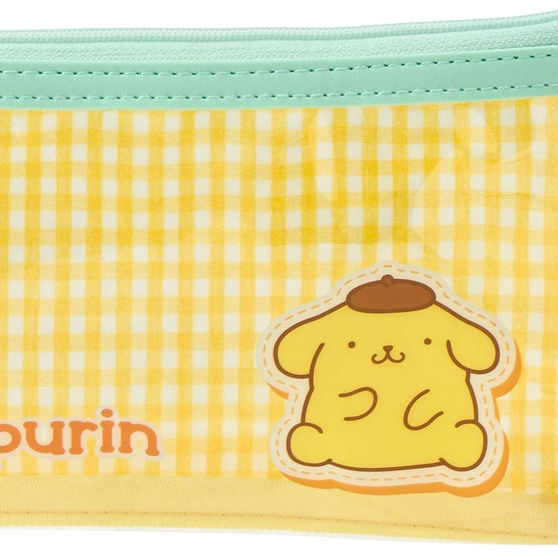 Pompompurin Gingham Pencil Pouch Stationery Japan Original