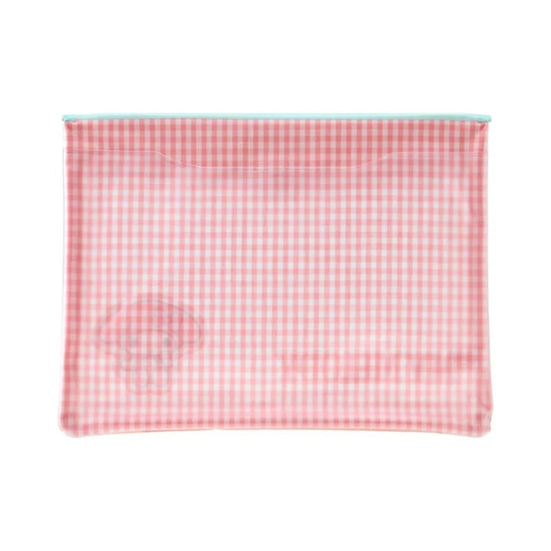 My Melody Gingham Flat Pouch Stationery Japan Original