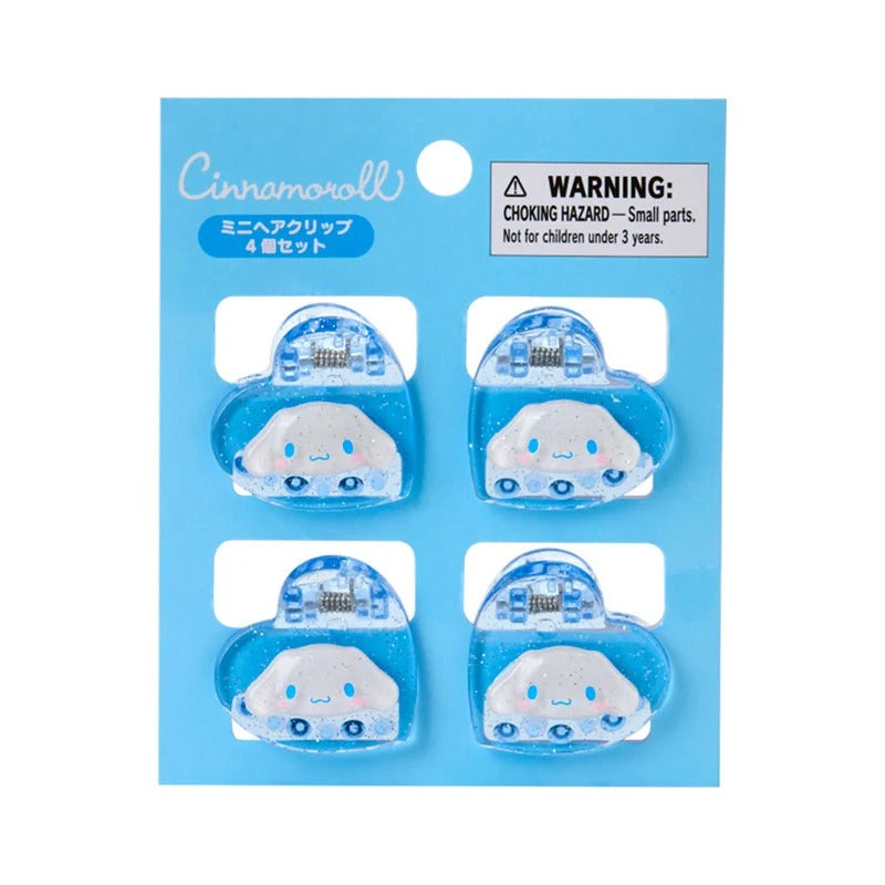 Cinnamoroll 4-pc Mini Glitter Hair Clip Set Accessory Japan Original