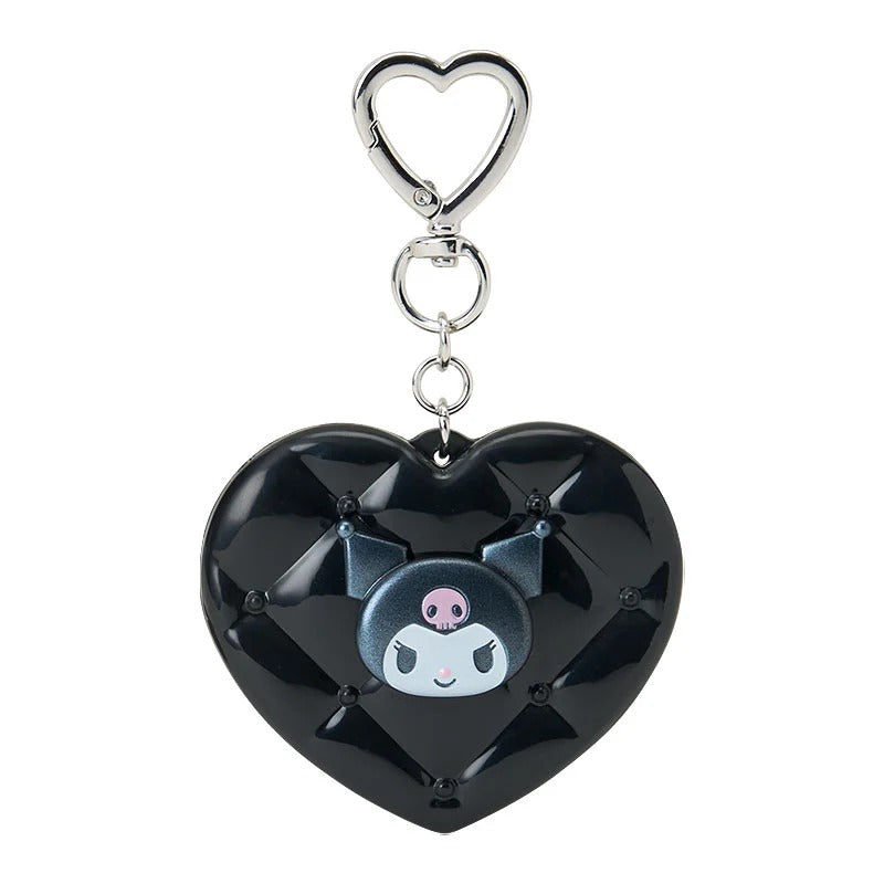 Kuromi Quilted Mini Mirror Keychain Accessory Japan Original