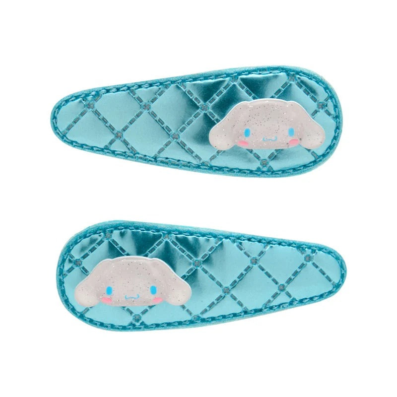 Cinnamoroll 2-pc Quilted Hair Clip Set Accessory Japan Original
