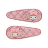My Melody 2-pc Quilted Hair Clip Set Accessory Japan Original