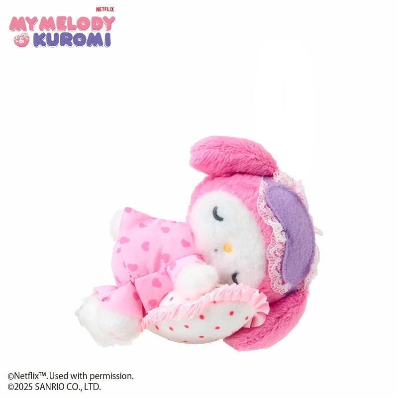 My Melody Sleeping Plush Mascot Keychain (My Melody & Kuromi Netflix Series) Accessory Japan Original