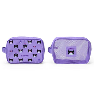 Kuromi 2-pc Travel Pouch Set Bags Japan Original