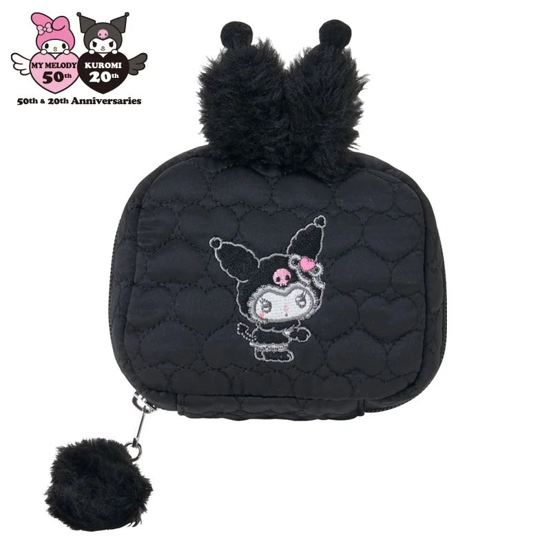 Kuromi Mini Zipper Pouch (My Melody 50th & Kuromi 20th Anniv. Melo Series) Bags Japan Original