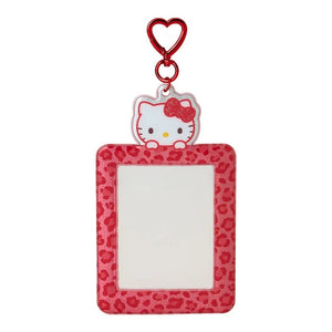 Hello Kitty Red Leopard ID Badge Holder (Enjoy Idol Series) Accessory Japan Original