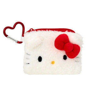 Hello Kitty Fuzzy Mini Zipper Pouch Bags Japan Original