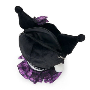 Kuromi Plush Crossbody Bag (Rock ’n’ Check Series) Bags Japan Original