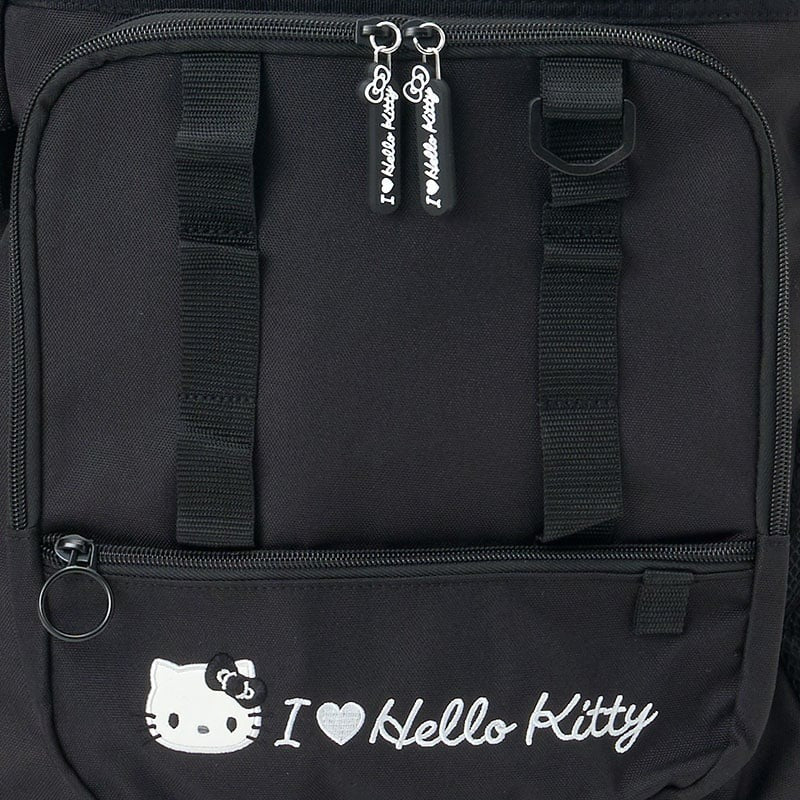 Hello Kitty Black Signature Backpack (I Love Hello Kitty Series) Bags Japan Original