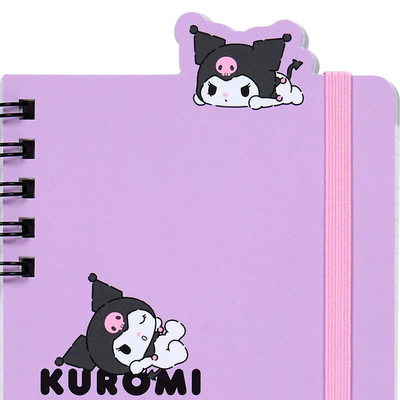 Kuromi Slim Double Spiral Notebook (Strike A Pose Series) Stationery Japan Original
