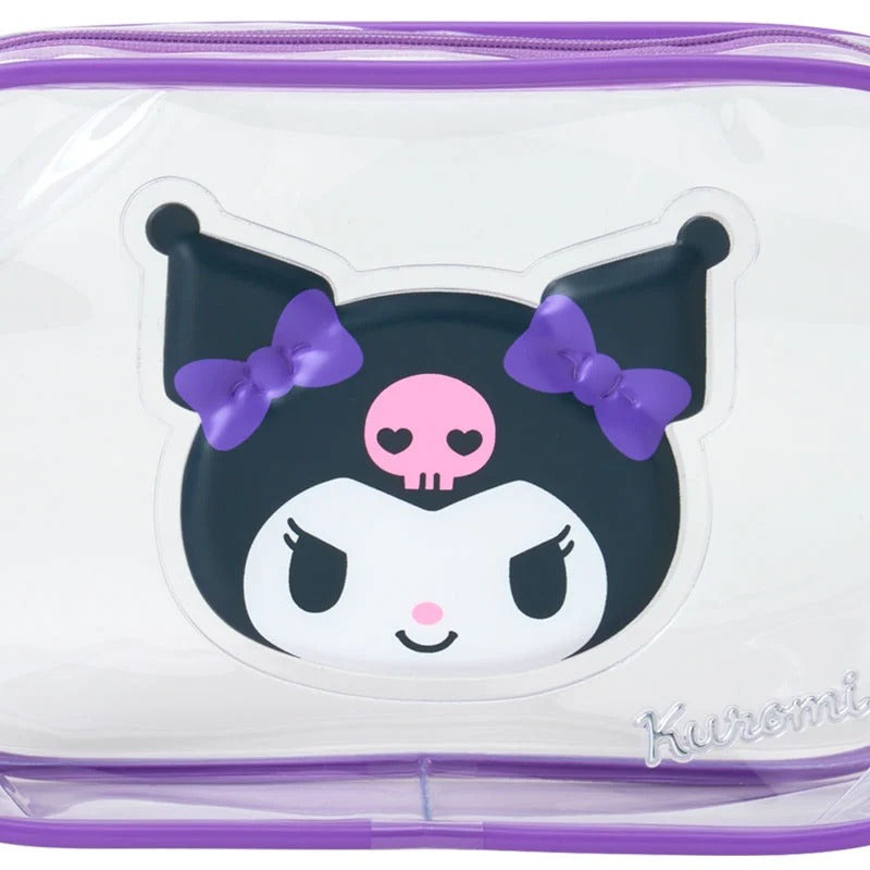 Kuromi Clear Classic Zipper Pouch Bags Japan Original