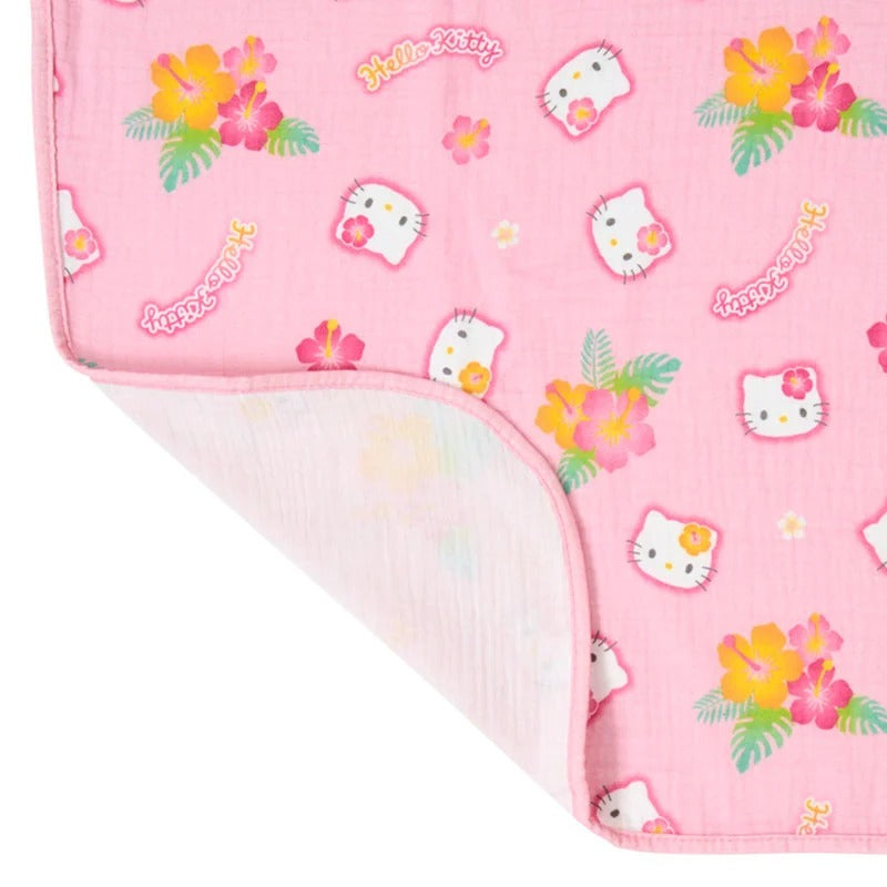 Hello Kitty Hibiscus Kitty Gauze Throw Blanket Home Goods Japan Original