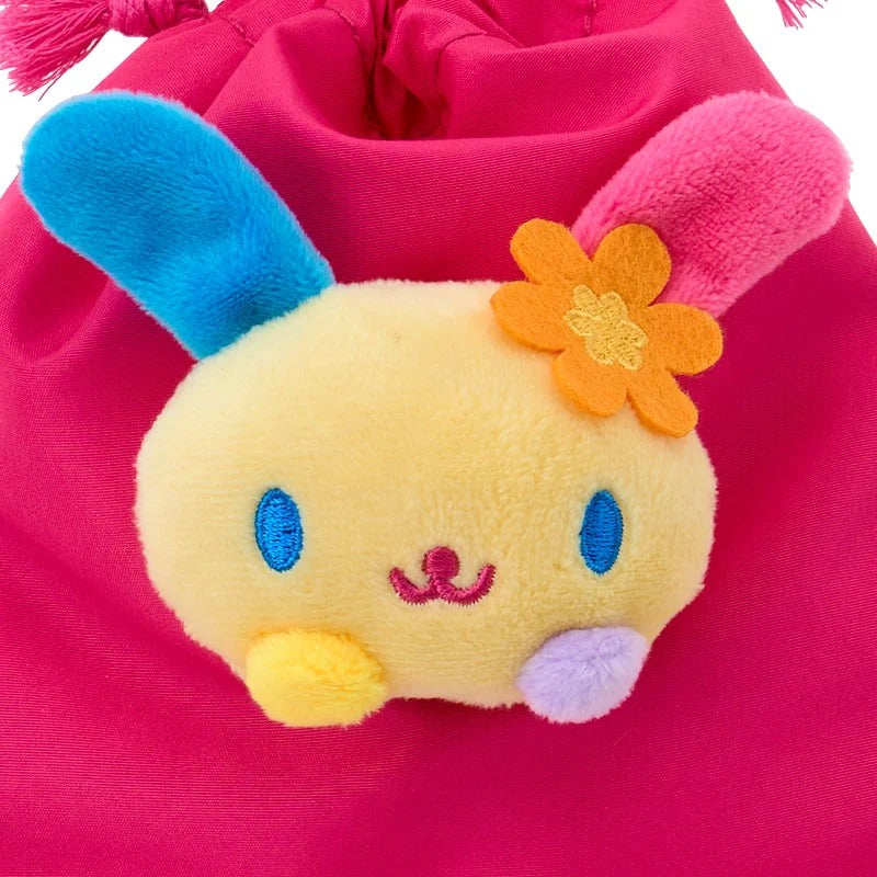 U*SA*HA*NA Face Plush Drawstring Travel Pouch Bags Japan Original