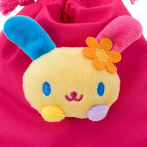 U*SA*HA*NA Face Plush Drawstring Travel Pouch Bags Japan Original
