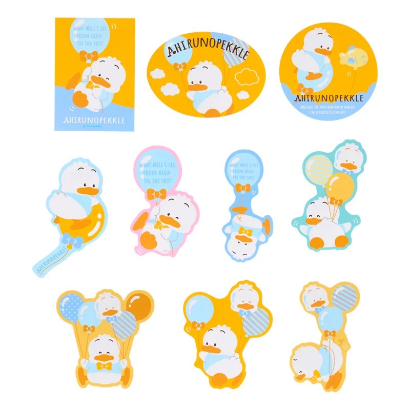 Pekkle 10-pc Mini Sticker Pack (Adventure Balloon Series) Stationery Japan Original