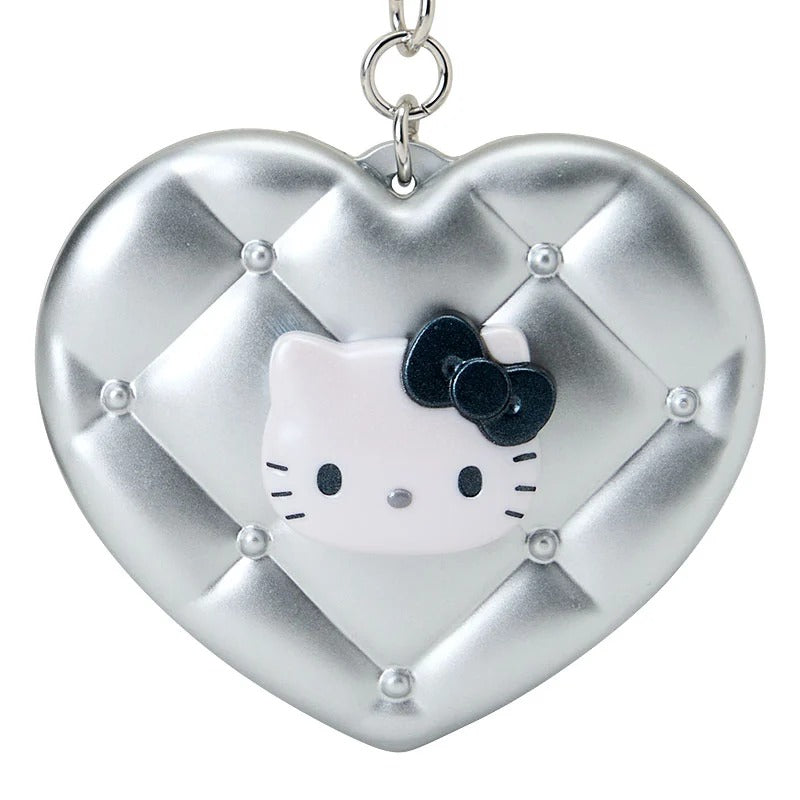 Hello Kitty Quilted Mini Mirror Keychain Accessory Japan Original