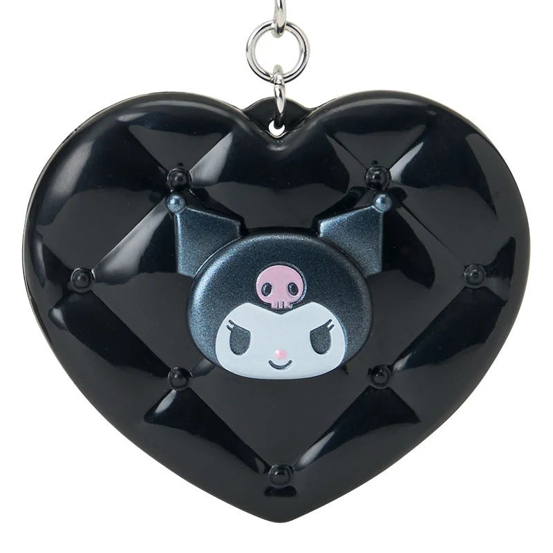 Kuromi Quilted Mini Mirror Keychain Accessory Japan Original