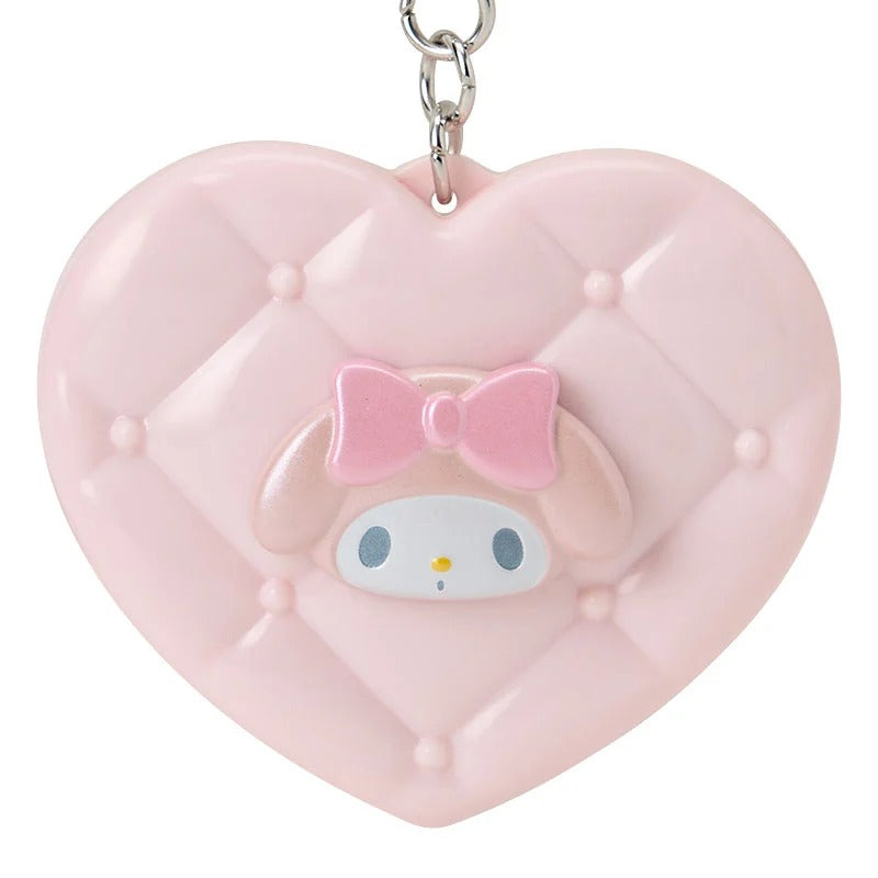 My Melody Quilted Mini Mirror Keychain Accessory Japan Original