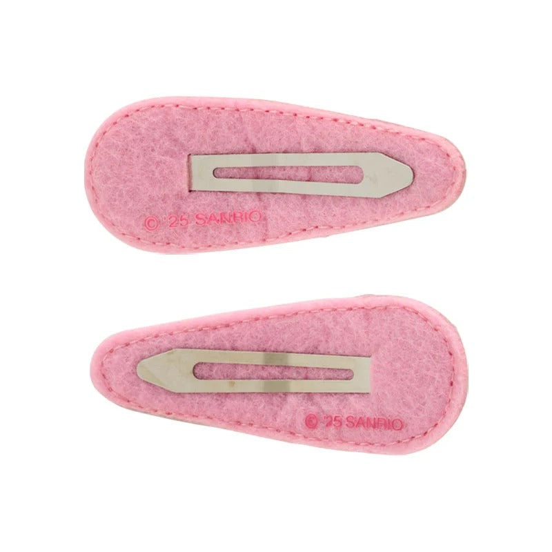 My Melody 2-pc Quilted Hair Clip Set Accessory Japan Original