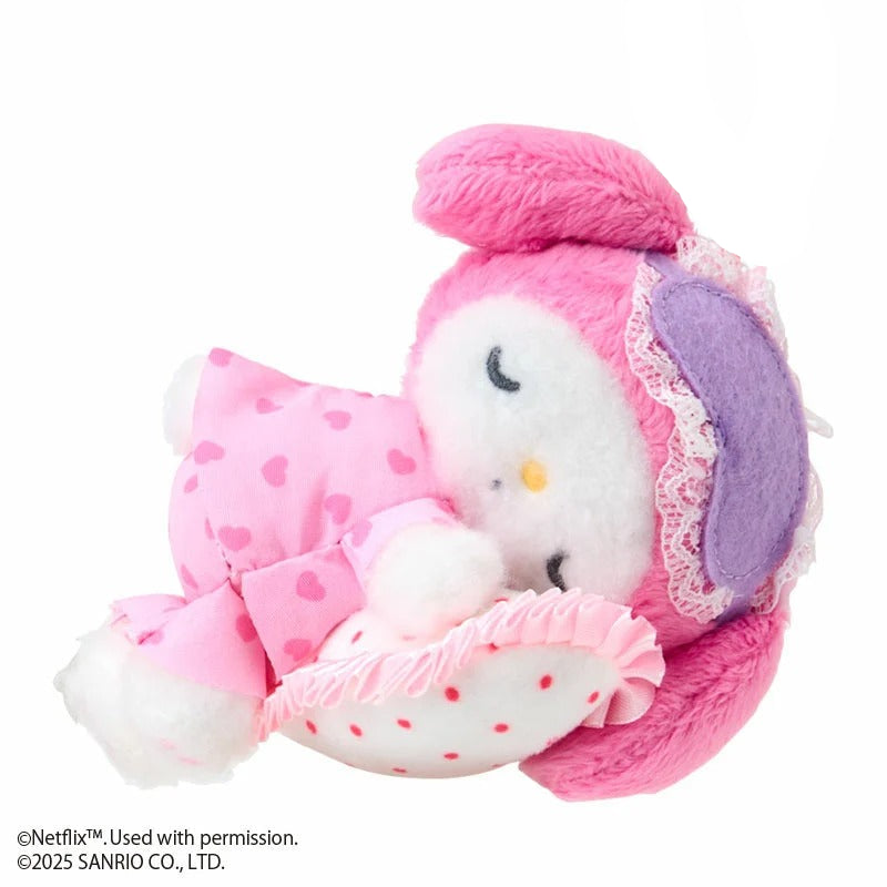 My Melody Sleeping Plush Mascot Keychain (My Melody & Kuromi Netflix Series) Accessory Japan Original