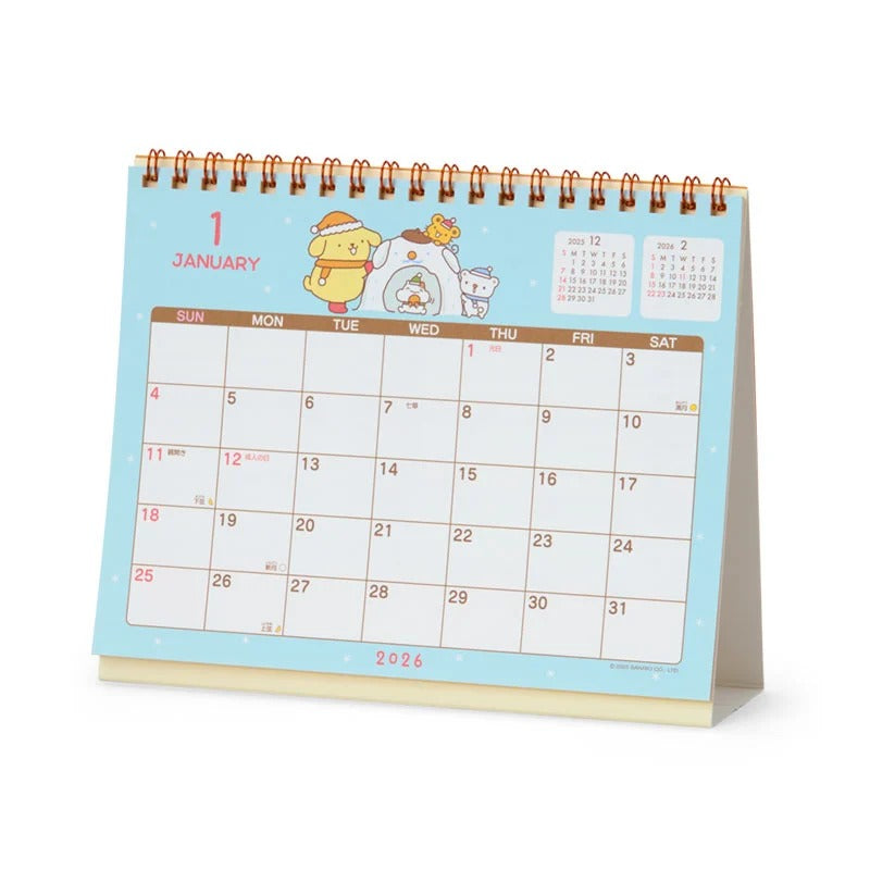 Pompompurin 2026 Desk Calendar Stationery Japan Original