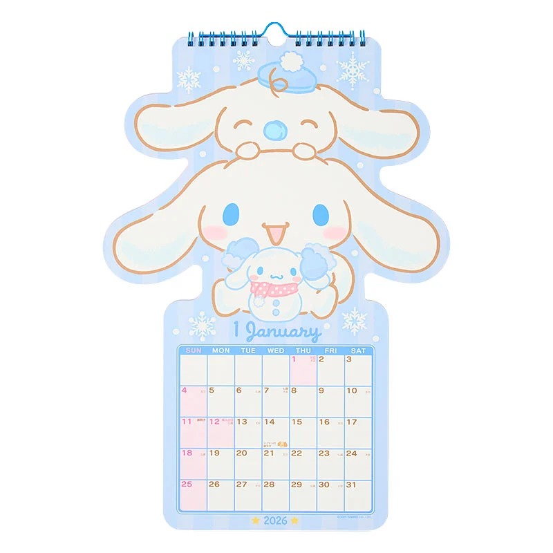 Cinnamoroll 2026 Die-Cut Wall Calendar Seasonal Japan Original