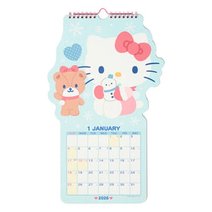 Hello Kitty 2026 Die-Cut Wall Calendar Seasonal Japan Original