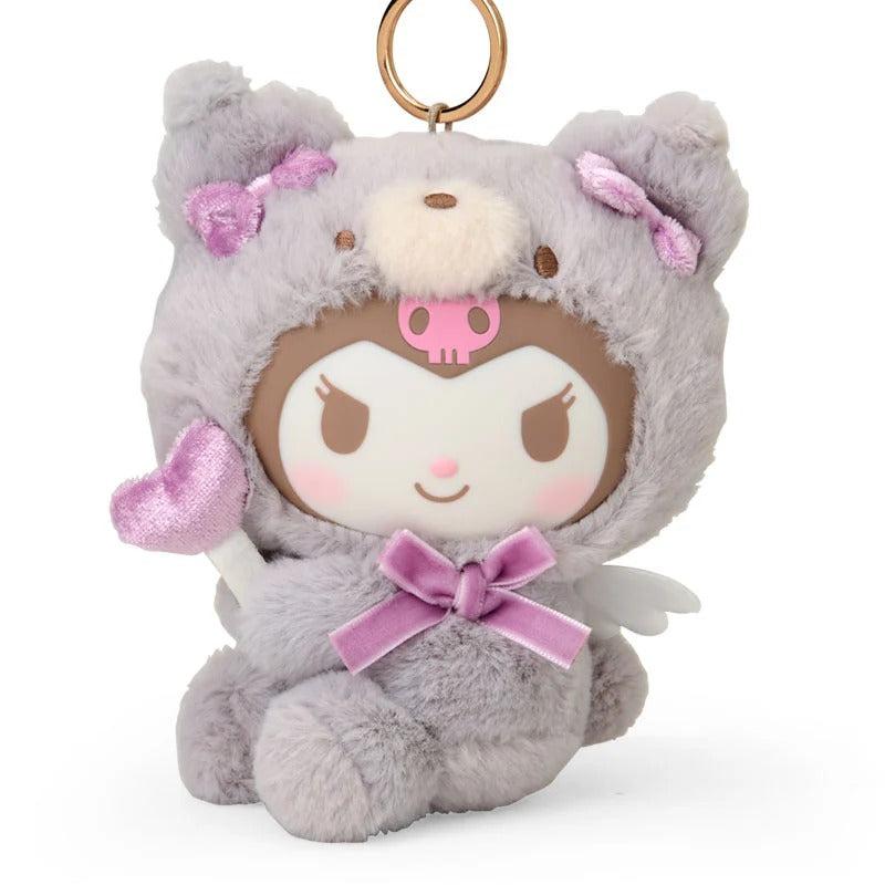 Kuromi Plush Mascot Keychain (Angel Teddy Bear Series) Accessory Japan Original