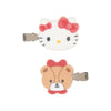 Hello Kitty Besties Flocked Mini Hair Clip Set Accessory Japan Original