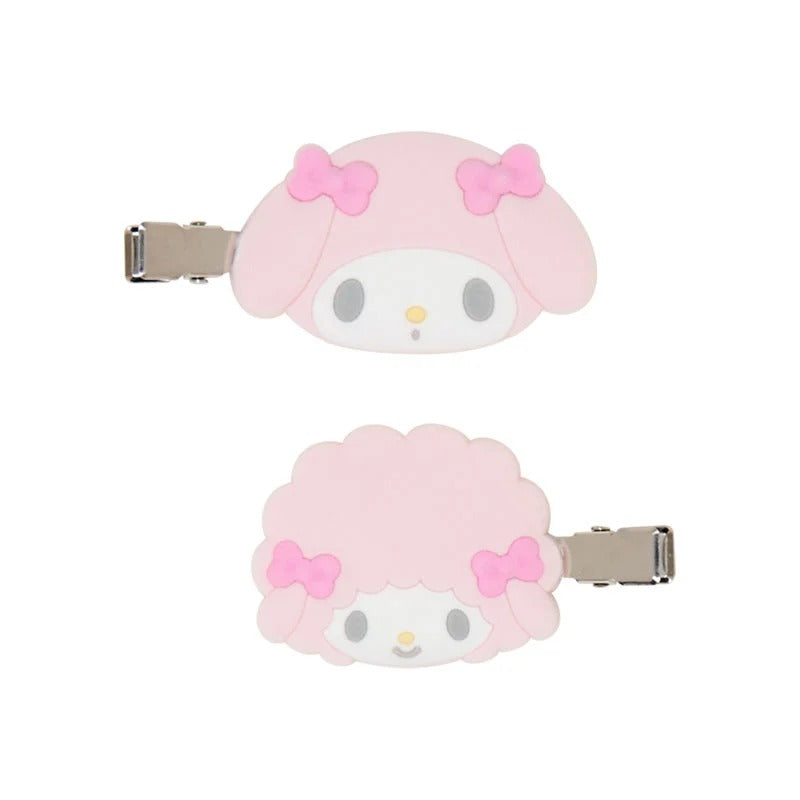 My Melody Besties Flocked Mini Hair Clip Set Accessory Japan Original