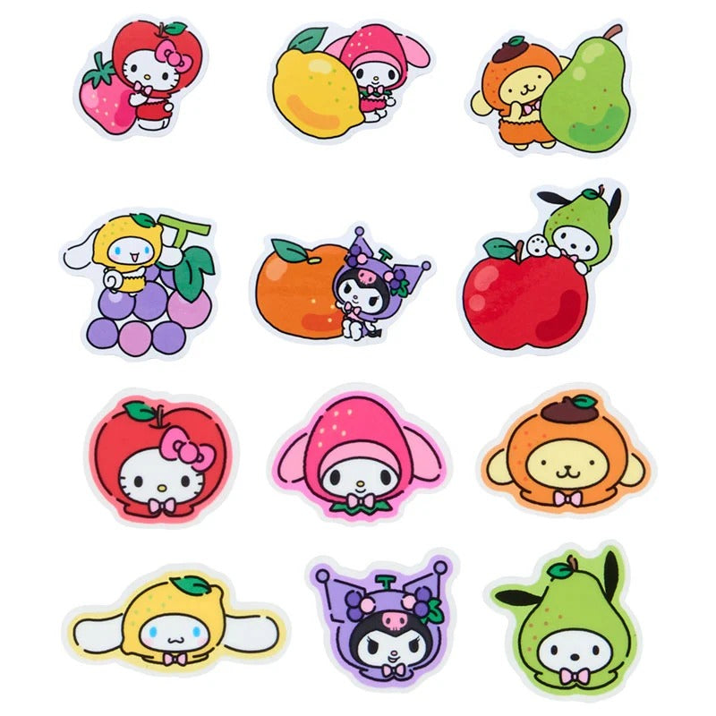 Sanrio Characters 35-pc Sticker Set (Fruits Series) Stationery Japan Original