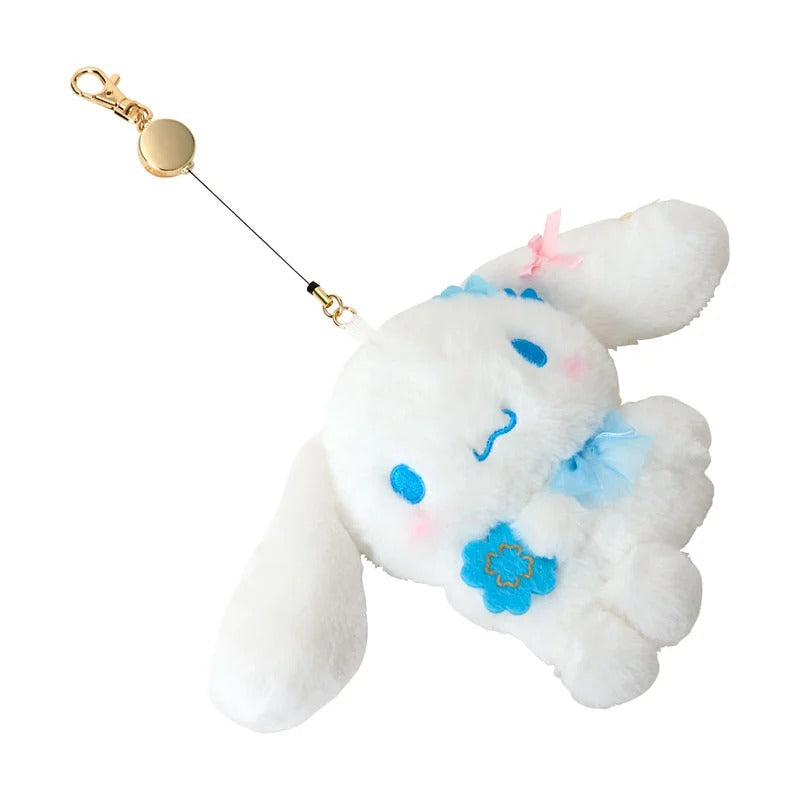 Cinnamoroll Plush ID Badge Holder & Reel (Blue Clover Series) Plush Japan Original
