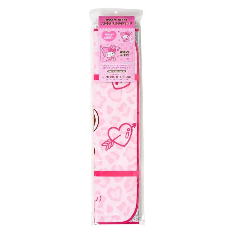 Hello Kitty Car Sun Shade (Teddy Pink) Travel Japan Original