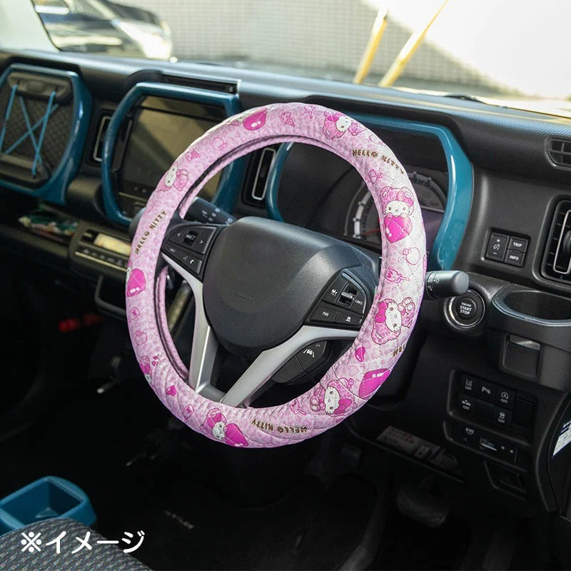 Hello Kitty Car Steering Wheel Cover (Teddy Pink) Travel Japan Original