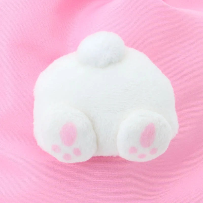 My Melody Face Plush Drawstring Travel Pouch Bags Japan Original