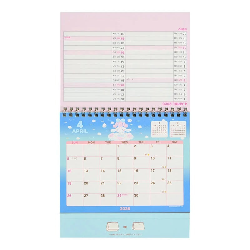 Cinnamoroll 2026 Desk Calendar Stationery Japan Original